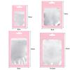50Pcs Matte Zip Lock Plastic Bag Aluminum Foil Hologram Food Pouch Small Water Proof Zipper Reclosable Pouches Gift Packaging