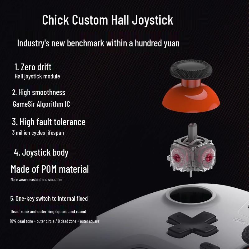 GameSir Polaris Wireless & Wired Controller for PC with Hall Effect Joysticks, Xbox Compatible