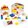 Children Mirror Imaging Logic Thinking Puzzle Game Montessori Education Science Physics Space Imagination Blocks Wooden Toy Gift