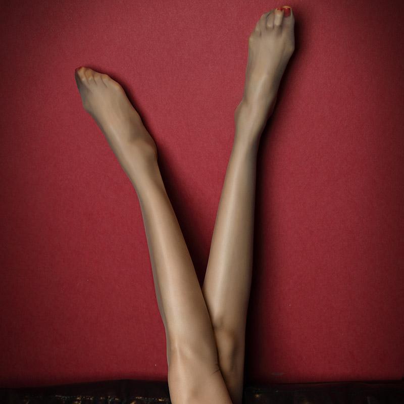 Колготки Aurora Series Oil Shiny Seamless Ultra Thin Transparent Stockings Открытая / Закрытая ластовица Женские колготки Глянцевый трикотаж