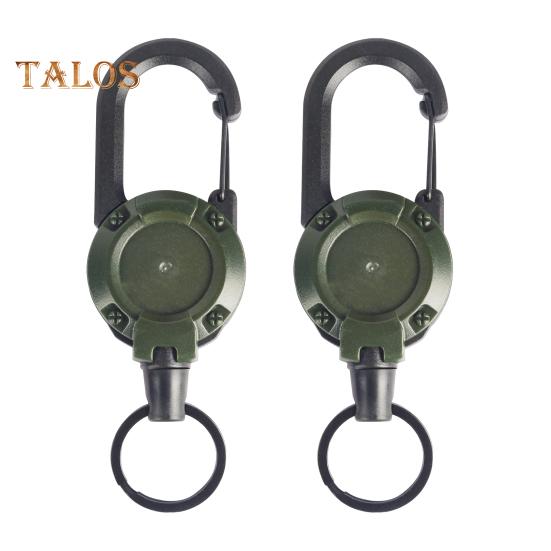 2 шт. прочный выдвижной брелок для ключей держатель значка многофункциональный инструмент карабин зажим ключи значки тактическая катушка удостоверения личности с выдвижным шнуром
