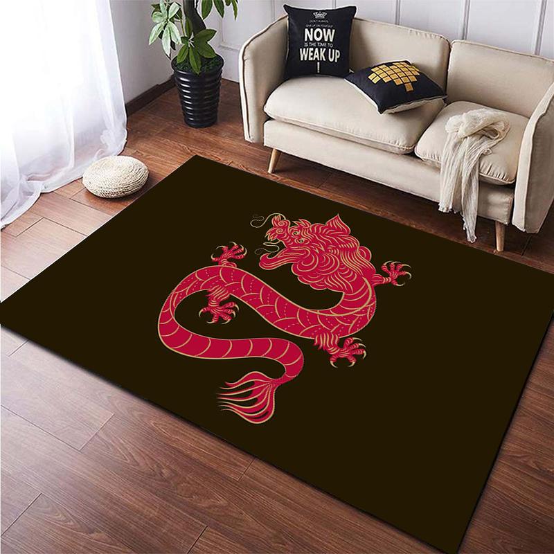 Chinese Dragon Art Printed Carpet for Living Room Large Area Rug Soft Mat E-sports Chair Carpets Alfombra Gifts Dropshopping