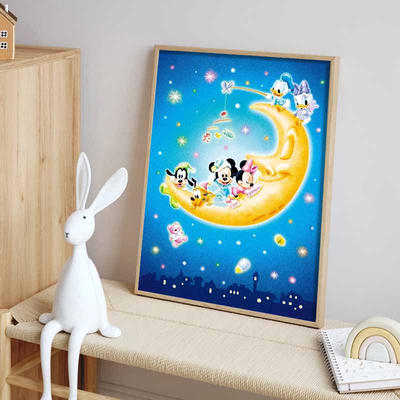 Disney Diamond Painting Disney Baby Lullaby Healing Illustration Mosaic Art DIY Cross Stitch Embroidery Set Full Diamond Home Decor Gift