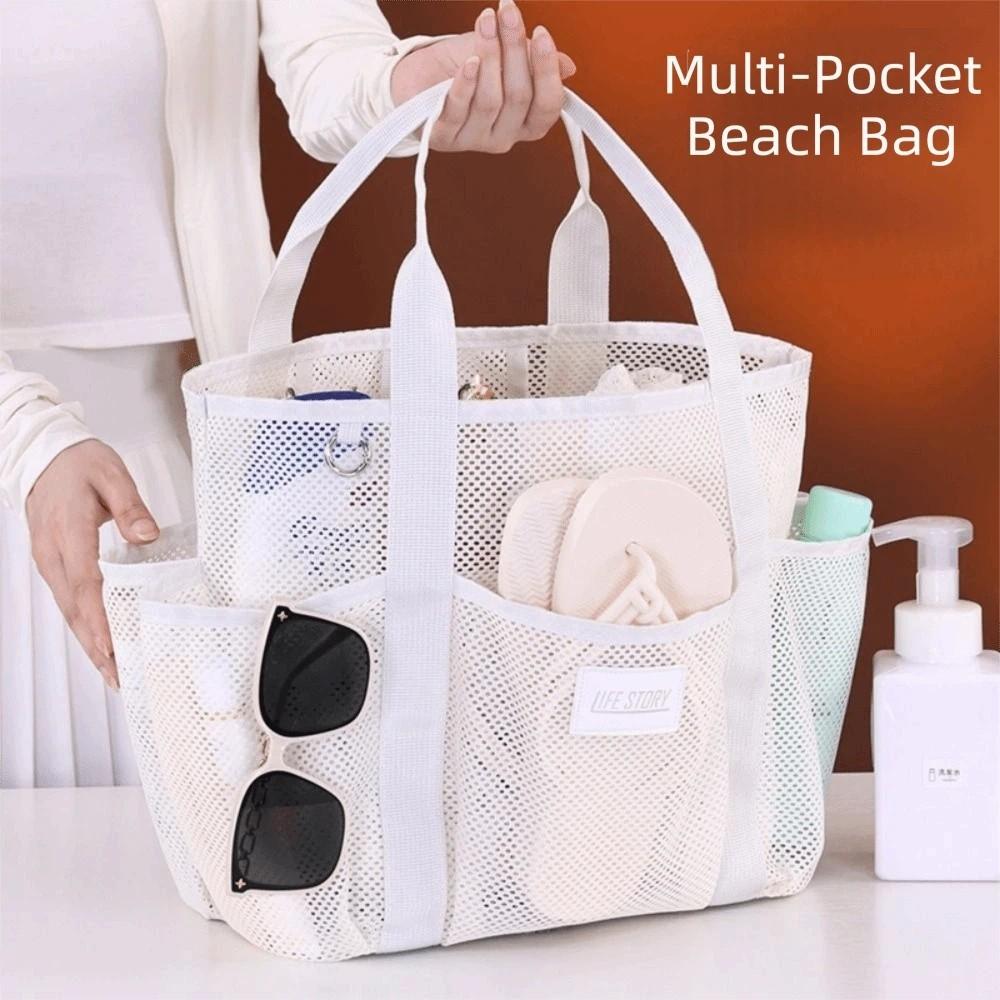 Internal Compartments Mesh Beach Bag Multi-level Zoning Toiletry Organizer  Pool Use