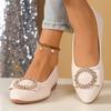 Мода Плюс Размер 2025 Горячая Распродажа Женские Балетки Уличные Кристальные Мягкая Подошва Слипоны Балетки Высокое Качество Повседневные Ежедневные Туфли для Ходьбы Zapatos