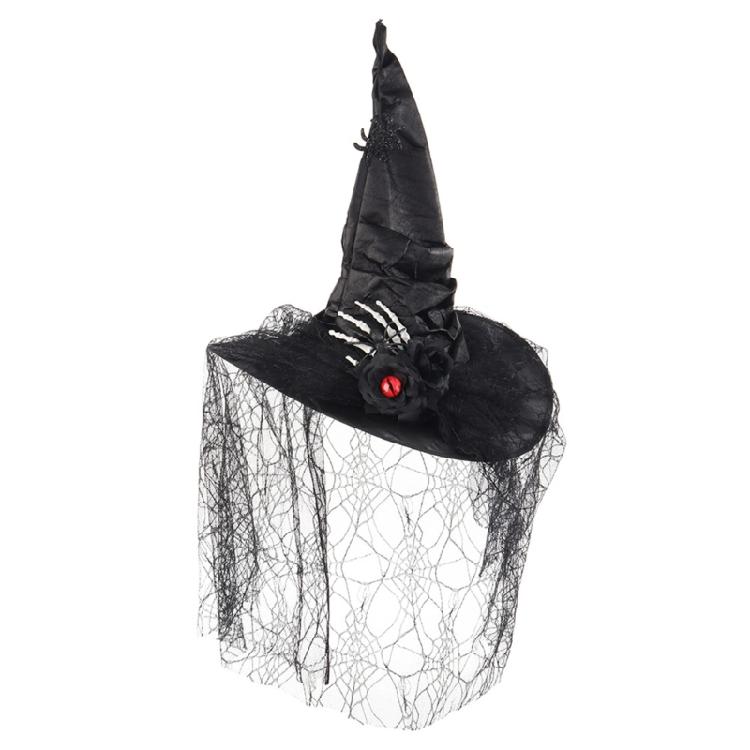 Delicate Styles Witch Headpiece With Breathable Fabric Halloween Role Play Hats For Costumes And Roleplaying