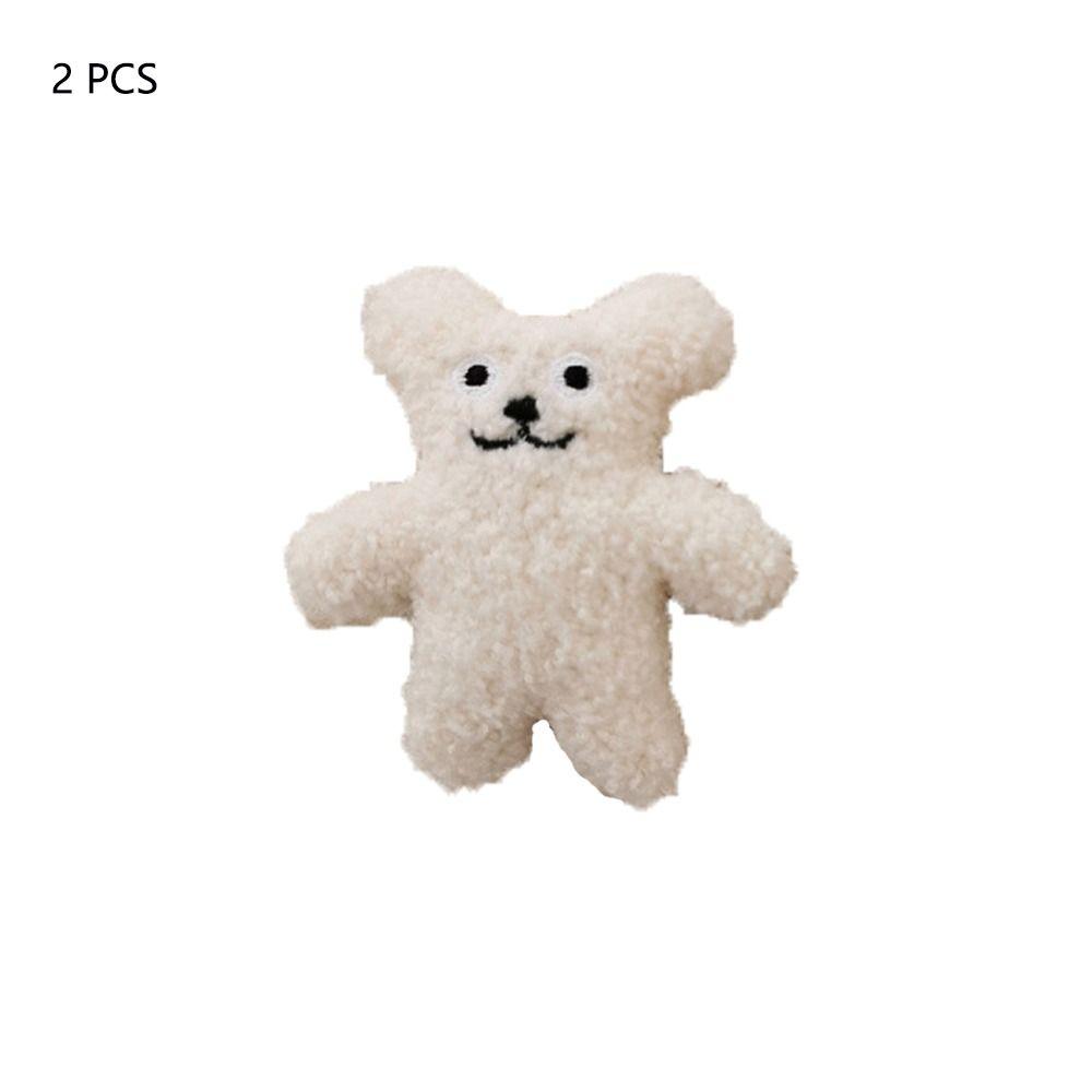 2 PCS Lovely Decal Cute Cartoon Magnet Refrigerator Sticker 3D Plush Decals Bear Fridge Sticker