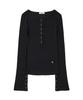 FAKIII Button Bell Line Knit_Black