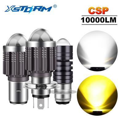 1 шт. 10000 лм H4 светодиодный мотоцикл H6 BA20D светодиодный мотоцикл фара лампа H6M P15D CSP объектив проектора белый желтый Hi Lo лампа аксессуары для скутера свет 12 В постоянного тока