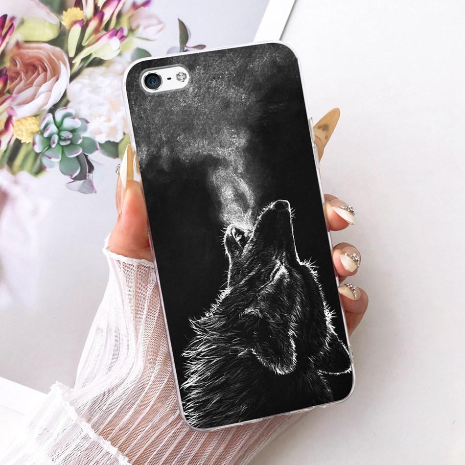 Для iPhone 5 5 SE (2016) 4 4s Крутой чехол для телефона с узором Дракон и Тигр Для iPhone5 iPhone4 Мягкие силиконовые TPU чехлы