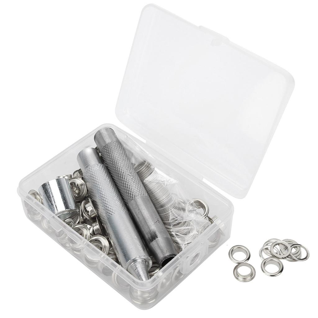 100 комплектов люверсов 0,3 дюйма с дыроколом, ящик для хранения инструментов для брезента одежды