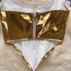 Hotsweet Tank Top for Women Cropped Strapless Irregular Sleeveless Outwear Bustier Bling Ins Solid Camisole Autumn Dropship