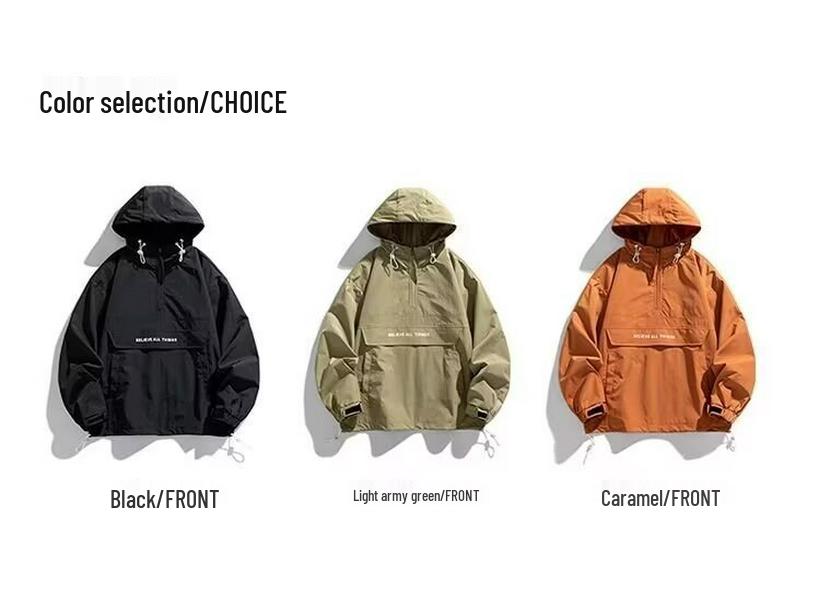 Унисекс куртка с капюшоном и множеством карманов: Горный стиль Весна и Осень, Функциональный Альпинизм на Открытом Воздухе, Модный Американский Бренд.