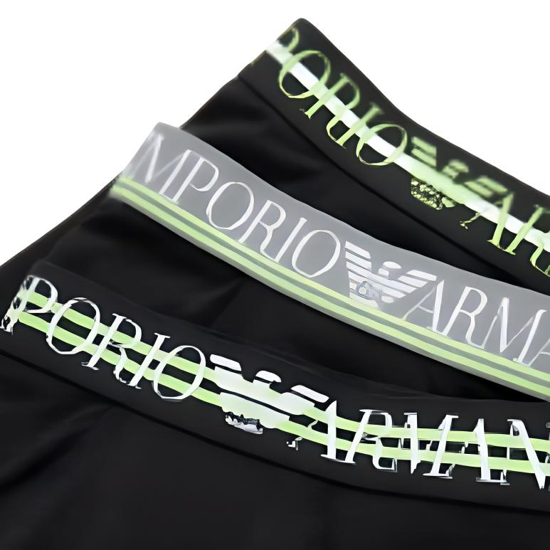 Emporio Armani Боксеры с принтом логотипа 3 шт. Мужское нижнее белье Черный 111357-2F723-21320