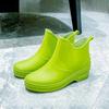 Women's Waterproof Non-Slip Short Rain Boots - Thick-Soled, Wear-Resistant, Warm Rubber Shoes