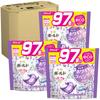 Bold Laundry Detergent Gel Ball 4D White Lavender Jasmine Refill 97 Pieces X 3 Bags & [Large Capacity] [Case Product]
