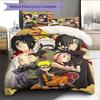 1PC N-Narutos Pattern Bedding Quilt Set Quilt Cover Pillowcase Home Decoration Birthday Gift (1 * Duvet Cover + 2 * Pillowcase, Without Core)