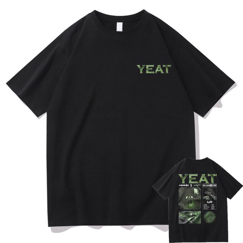 Limited Edition Rapper Yeat New Album Print Tshirt Men Women Hip Hop Round Neck Oversized Tshirt Mens Fashion Loose Streetwear