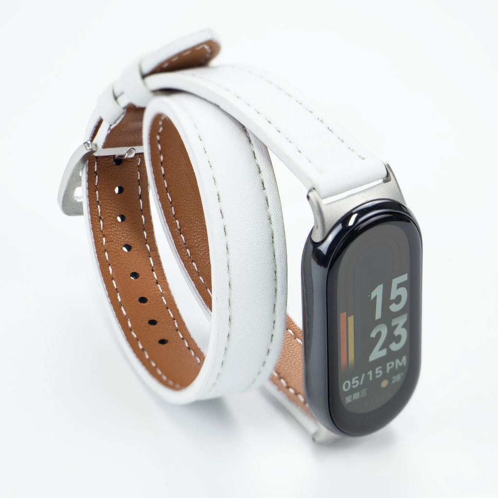 Для Mi Band 8 Ремешок Кожаный ремешок Для Xiaomi Mi Band 9 Ремешок на запястье Correa Часы Замена Miband 9 NFC Спортивный браслет Pulseira