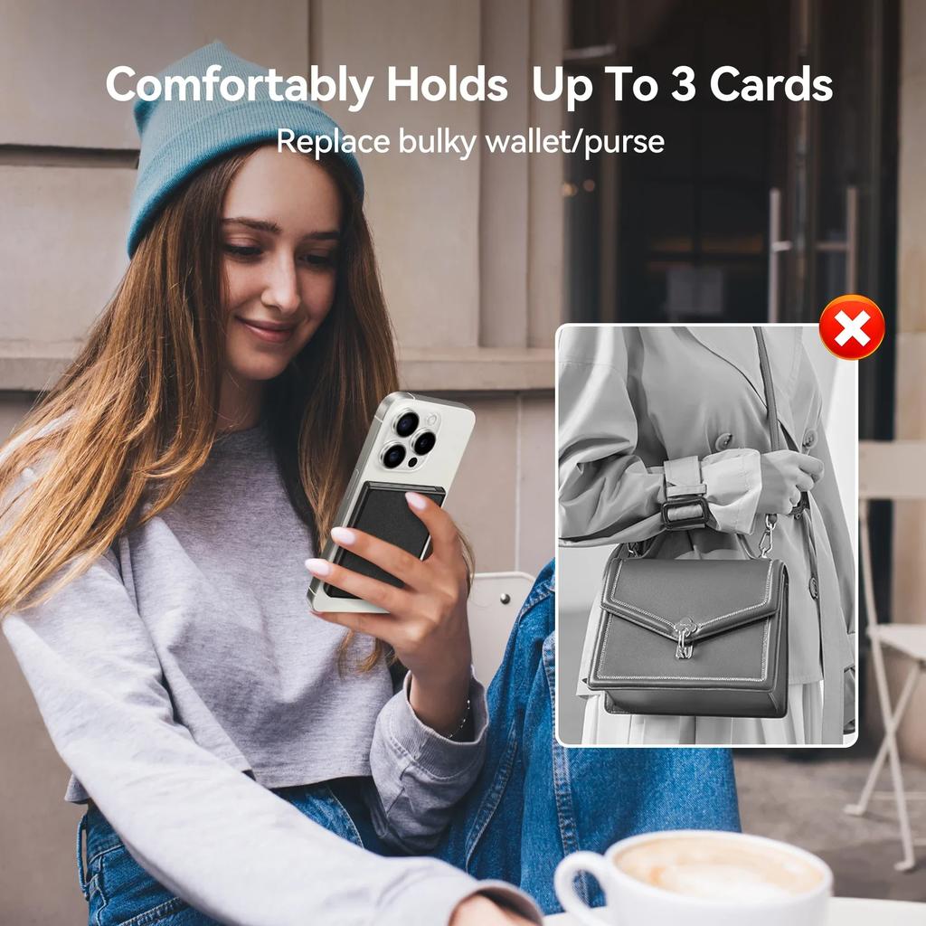 Magnets MagSafe Wallet Pop Up Card Holder Magnetic Card Case Slim Phone Wallets for Iphone 12 13 14 15 Samsung Billetera Hombre