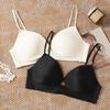 Gather Push Up Bra Must-have Deep V Lock Edge Underwear Comfort Simple Bras