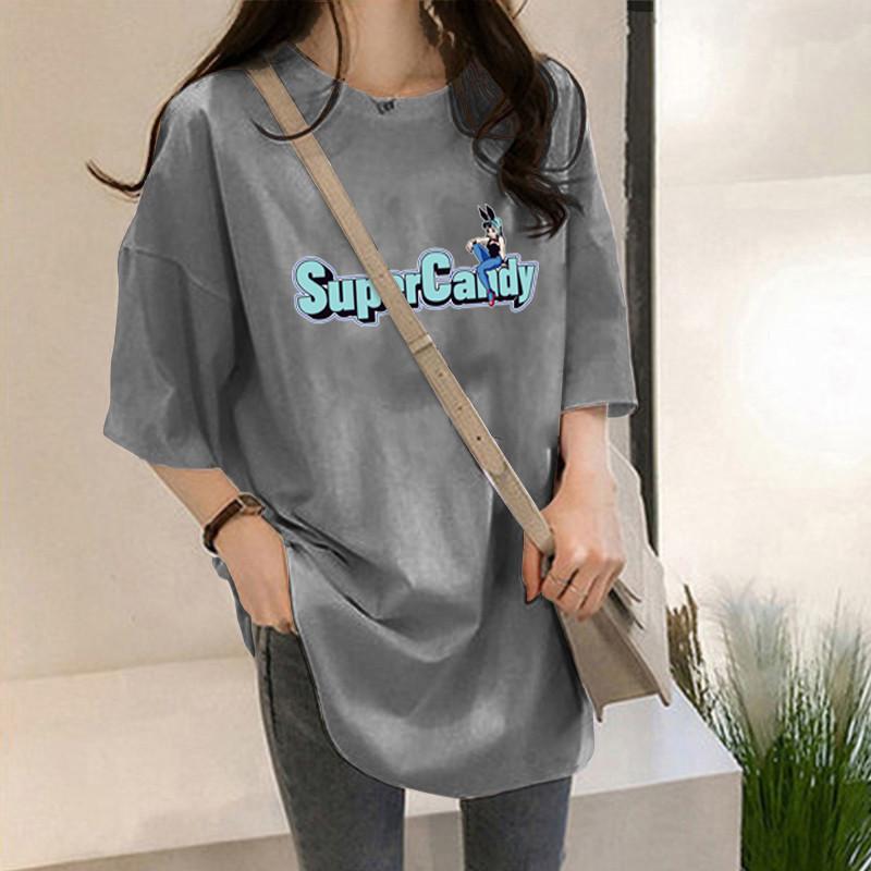 Summer new Harajuku short-sleeved t-shirt female tide Korean version loose street hip-hop on clothes tide