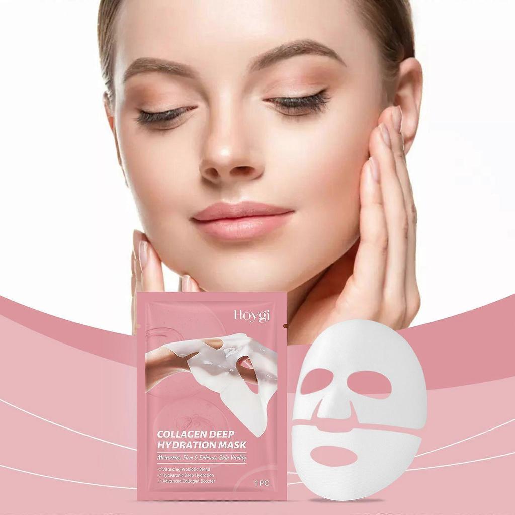 Hoygi Collagen Moisturizing And Wrinkle-Reducing Face Mask (Pack) Moisturizes, Nourishes, And Hydrates For Smooth Facial Skin