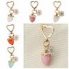 Ornament Fruit Pendant Colorful Strawberry Keyring Fashion Strawberry Keychain  Jewelry Gift