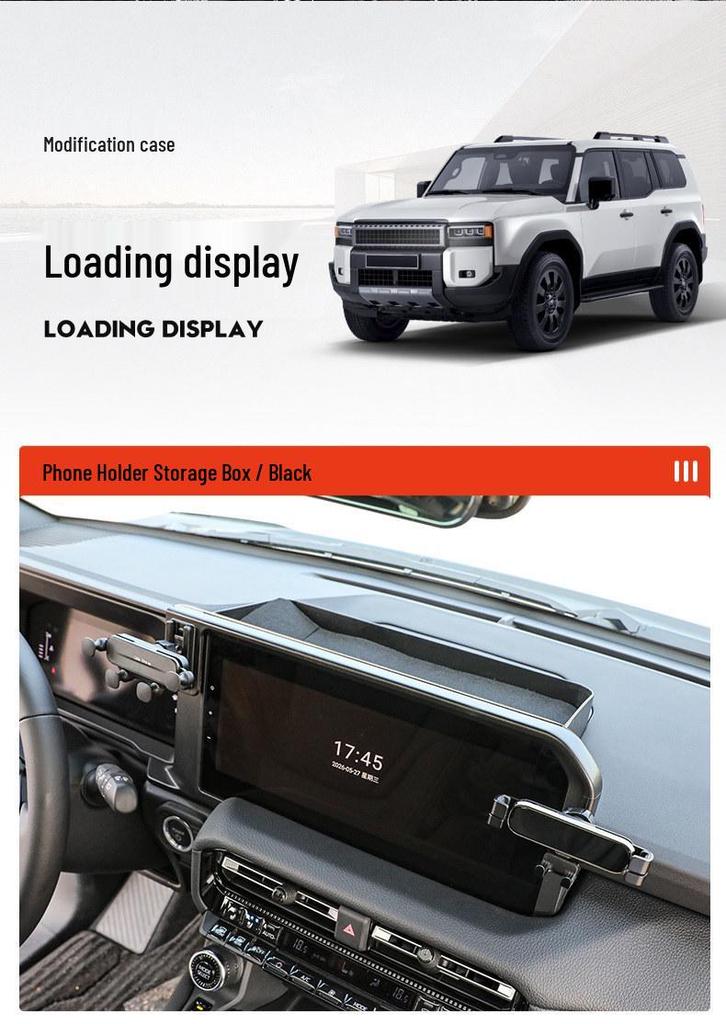 24-26 Prado LC250 Rear Storage & Phone Holder Console Accessory