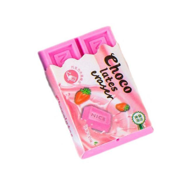 1 Piece Cute Kawaii Candy Color Rubber Fun Creative Chocolate Eraser For Kids Novelty Stationery Office School Supplies
