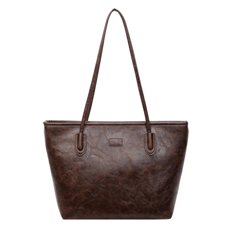 Ретро сумка большой вместимости женская новая осенне-зимняя простая на плечо сумка-тоут для студентки для занятий