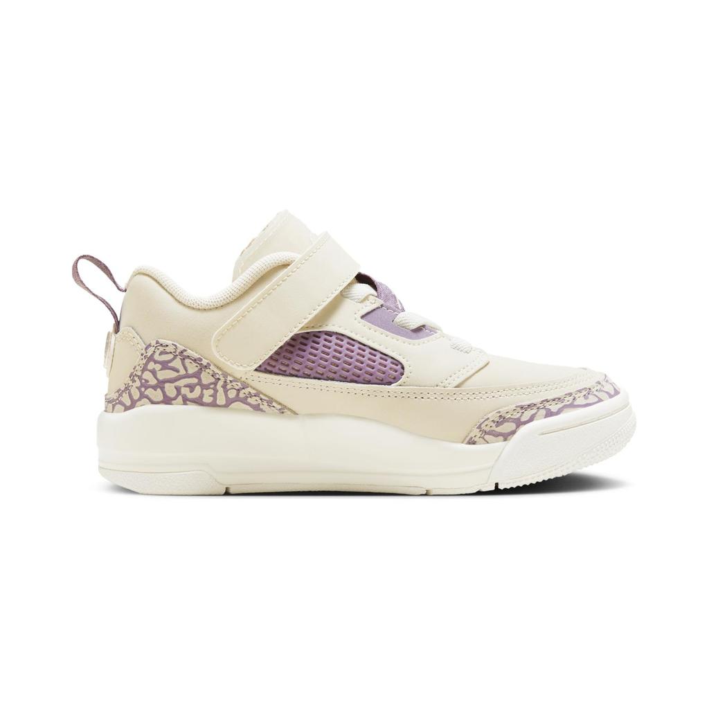 Air Jordan Spizike Low PS Давайте играть! Детские кроссовки кремовые Legend-светло-коричневые фиолетовые-пыльные FQ3951-200