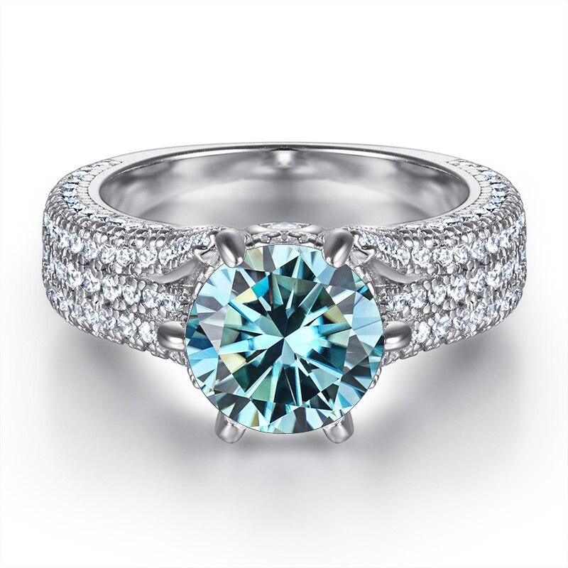 BagueRingen 2ct Moissanite Rings Original Silver 925 Jewelry Wedding Bands Female Fine Jewelry Gift Size 5-10