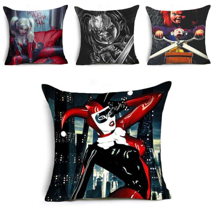 Чаки Кукла Хороший Парень Дизайн фильма ужасов Наволочка для подушки Чехол для подушки в ярких цветах