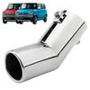 MORASTYLE Muffler Cutter for Suzuki Hustler HUSTLER Single Stainless Steel Mirror Plated MR31S MR41S MR52S MR92S Custom Parts (Silver)