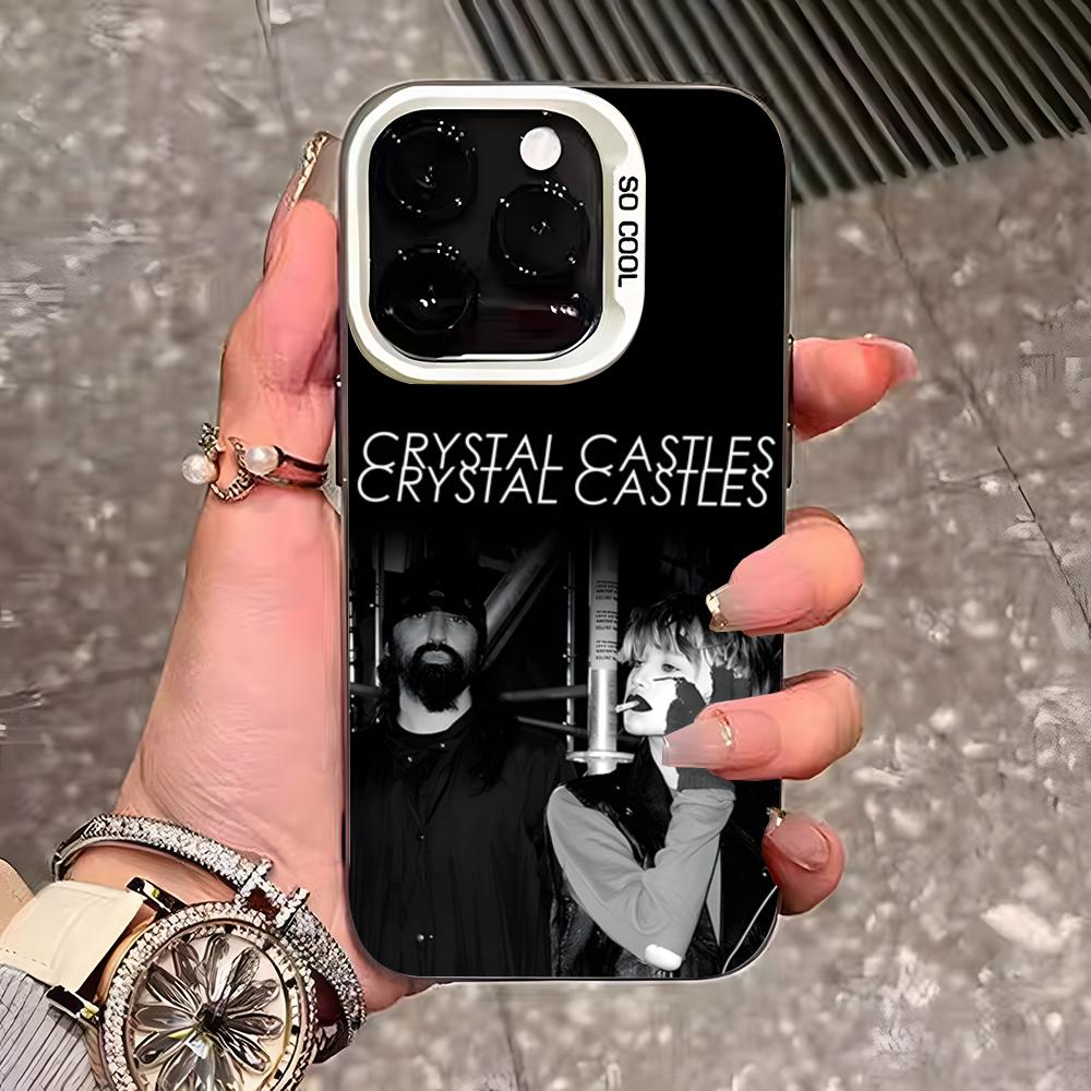 Band C-Crystal Castles Phone Case For IPhone 17 Pro Max 16 Pro Max 15 14 13 11 12 Mini Xs X Xr 7 8 Plus Se Color Silver Cover