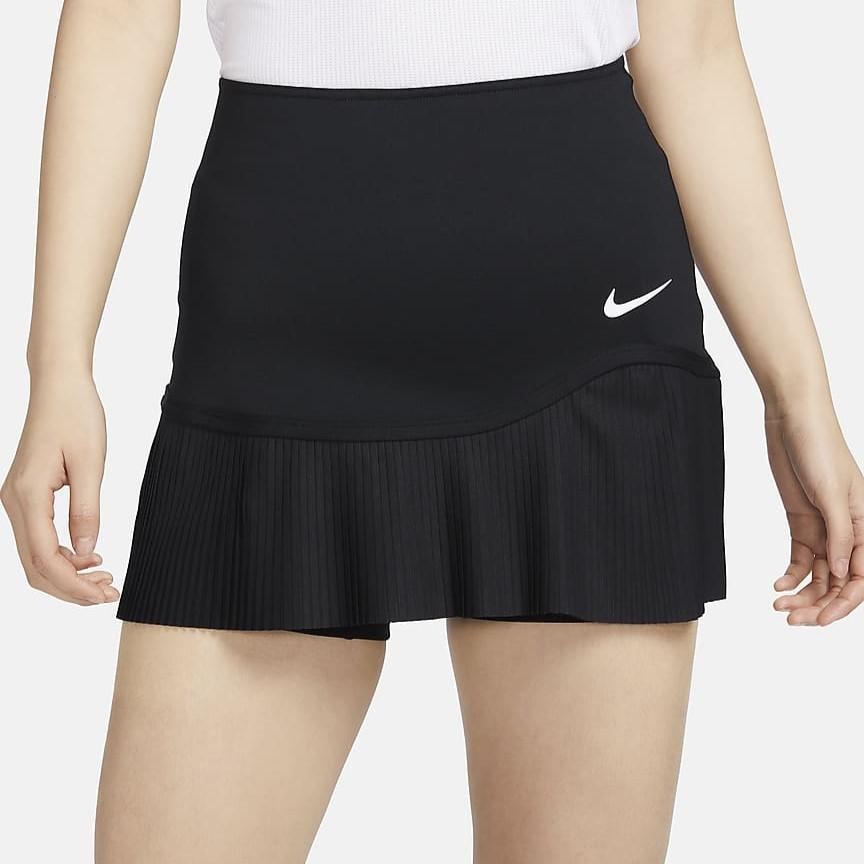 Nike Теннисная юбка Advantage Logo Print Quick-Dry, женская, черная FD6533-010