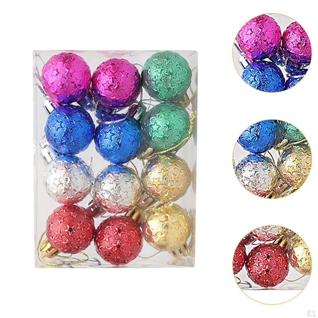 12 Pieces Christmas Ball Ornaments Tree Hanging Xmas Decor
