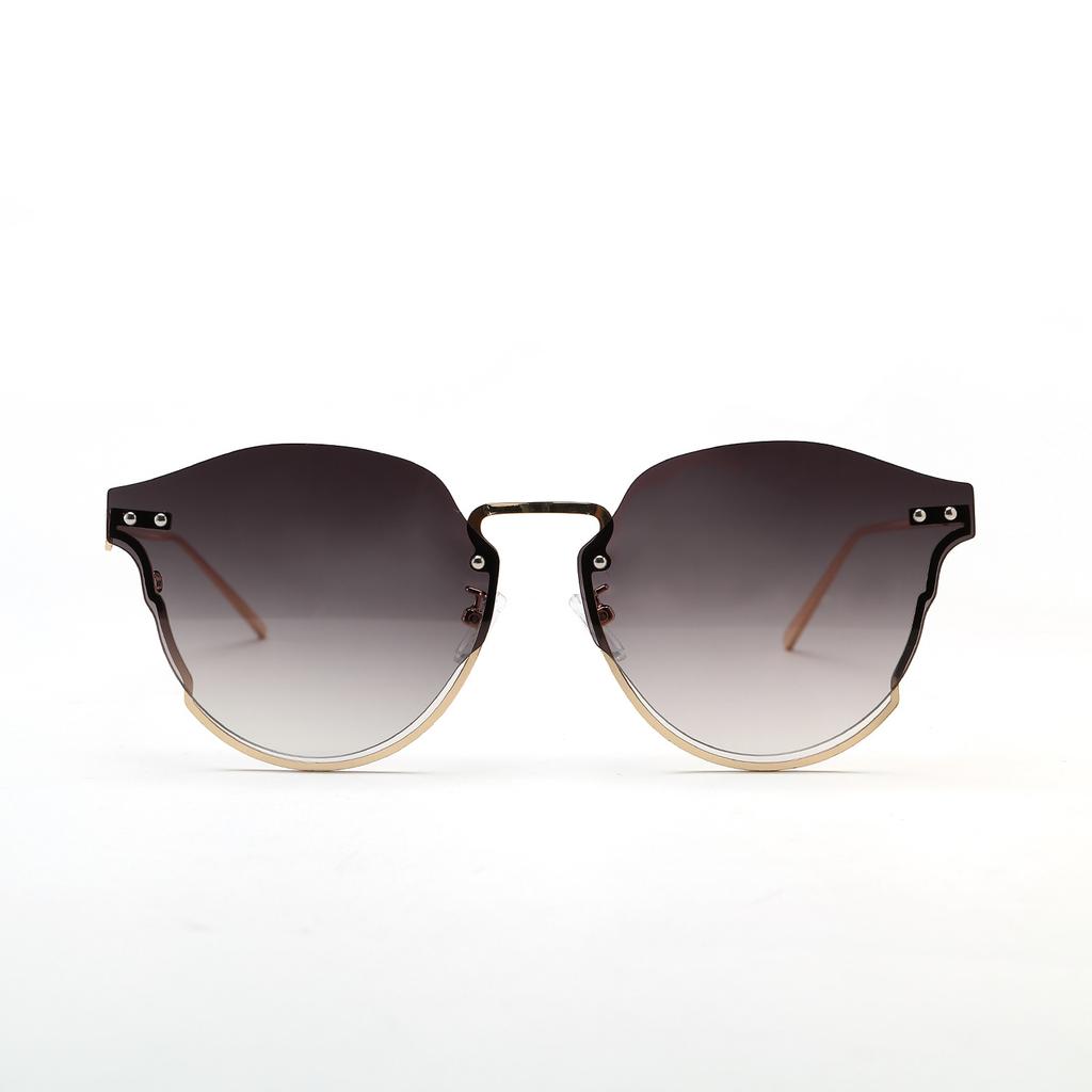 Очки D1177 Металлическая полуоправа кошачий глаз заклепки без полей Прямые продажи Женские солнцезащитные очки Мужские