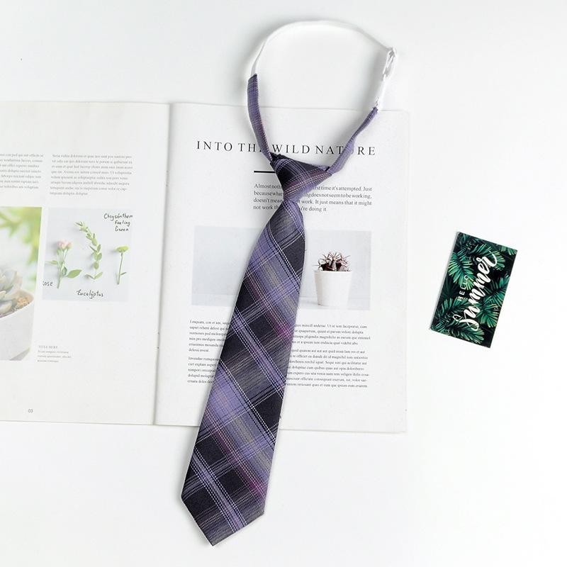 JK Bow Tie for Women, Japanese Uniform Shirt, College Style Student Plaid Tie, Men's Free Ribbon Accessories