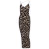 GMXIA Women's Fashion Summer Spring Leopard Print Suspenders Sleeveless Casual Dresses