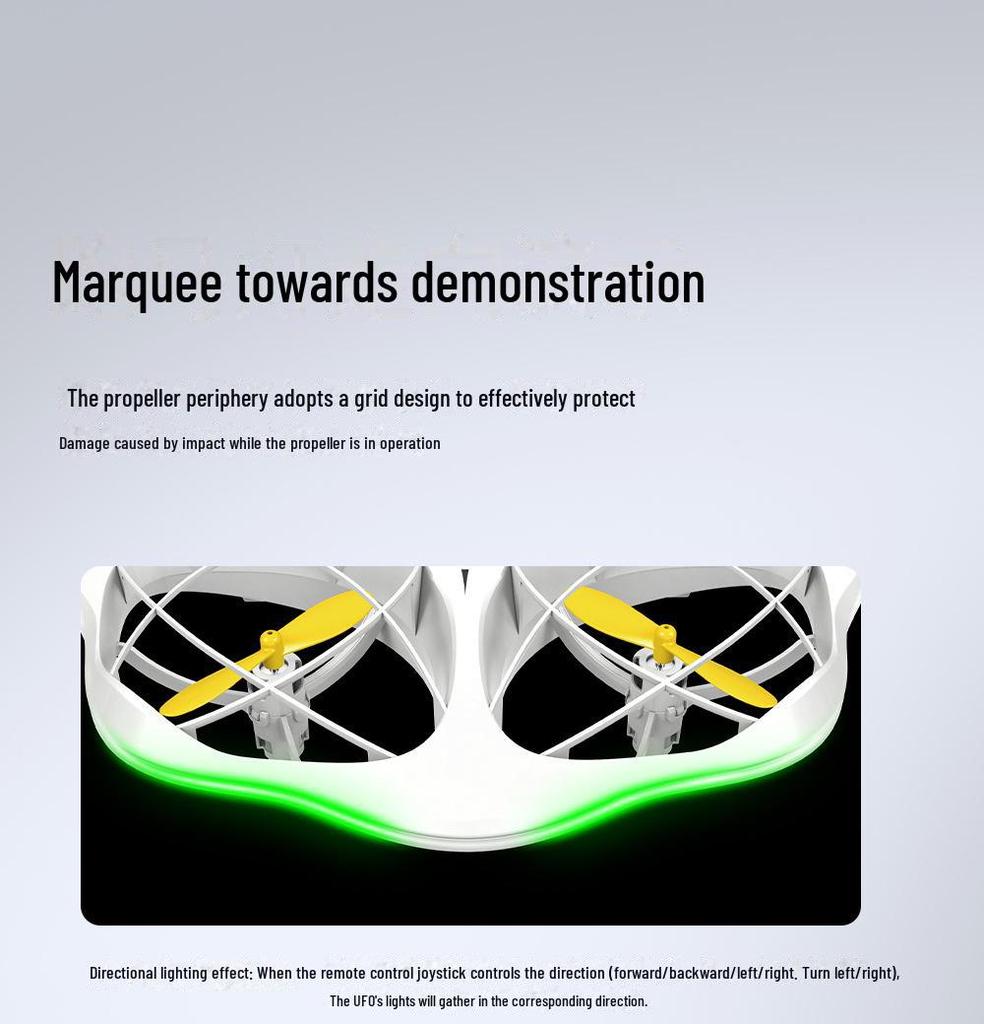 H158 Gravity-Sensing Stunt UFO: LED Mini Remote-Control Flying Saucer with Obstacle Avoidance