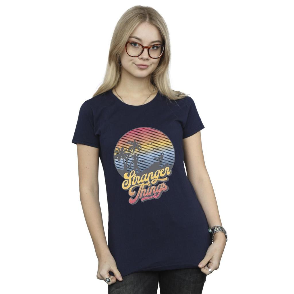 Netflix Womens/Ladies Stranger Things LA Gradient Cotton T-Shirt