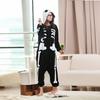 Kigurumi Skeleton Women Flannel Pajamas Sleepwear Animal Cosplay Cute Cartoons