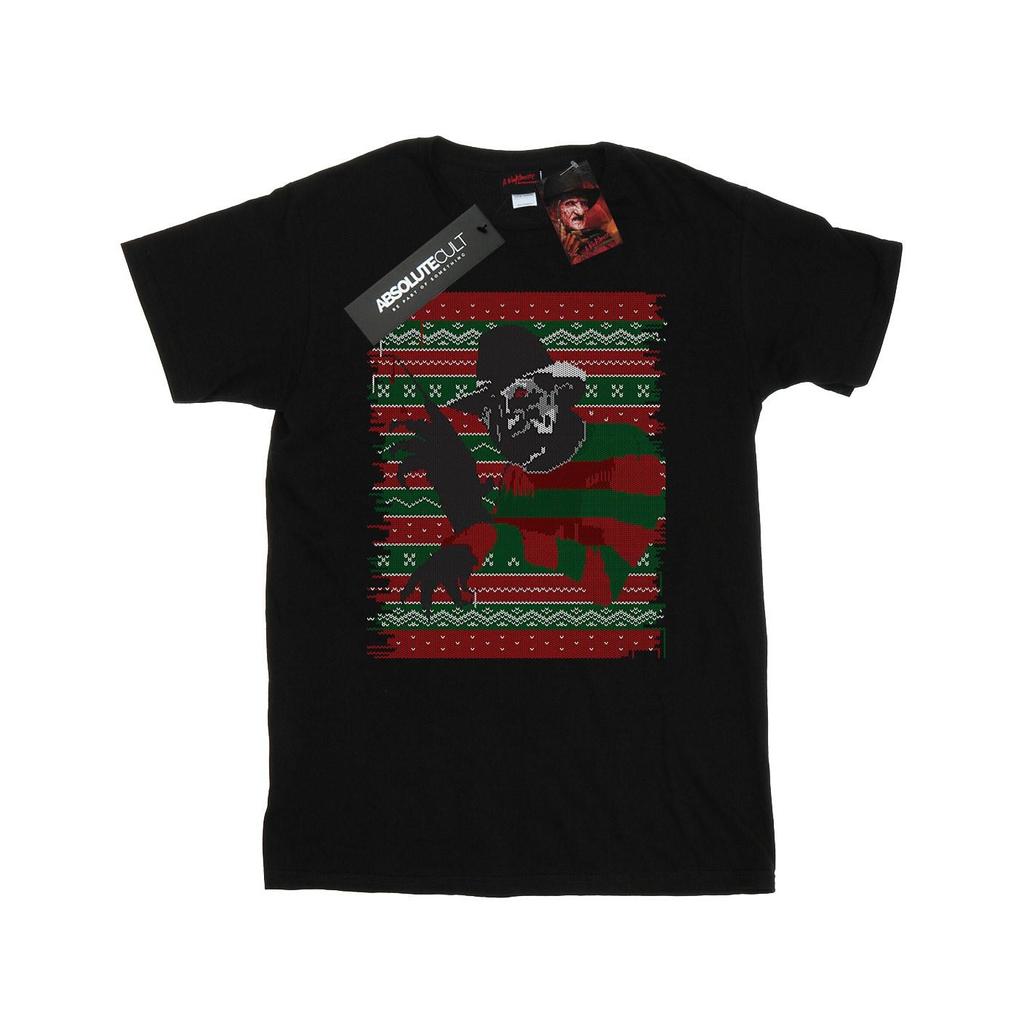 A Nightmare On Elm Street Mens Christmas Fair Isle T-Shirt