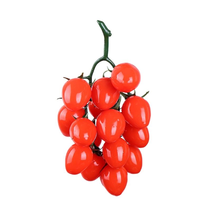 Artificial Cherries Tomatoes Bunch Realistic Simulation Fruit Decoration for Home Wedding Decoration Shop Window Display