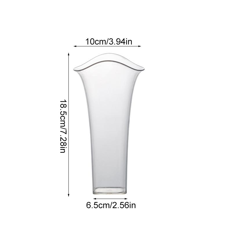 1PC Transparent Vase Decorative Ornament Flower Bucket Household Flower Pot Hydroponic Ware Imitation Glass 5 Styles