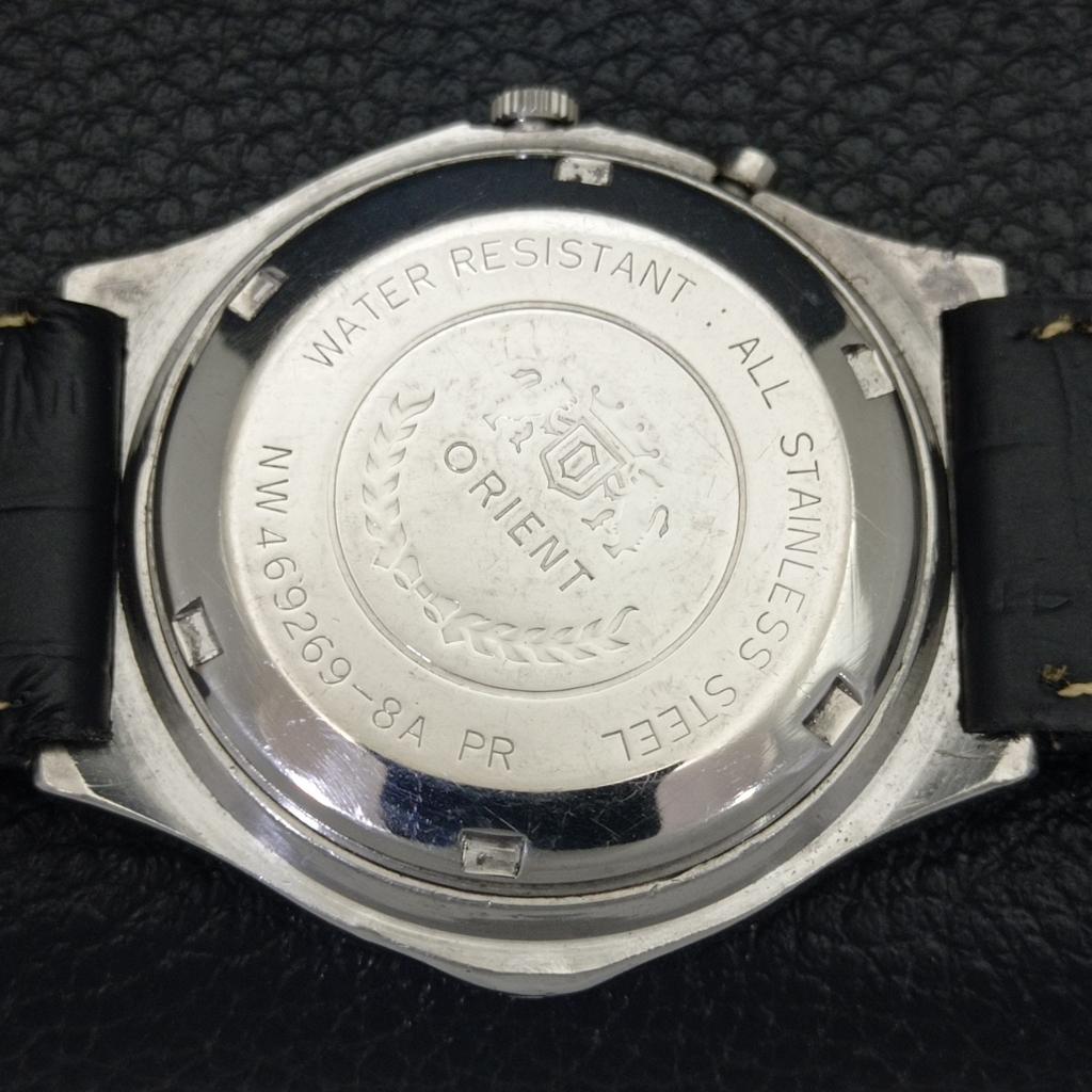 JAPAN ORIENT CRYSTAL AUTOMATIC 46941 МУЖСКИЕ ЧАСЫ DAY&DATE С ЧЕРНЫМ ЦИФЕРБЛАТОМ a431925-2 R109-a431925