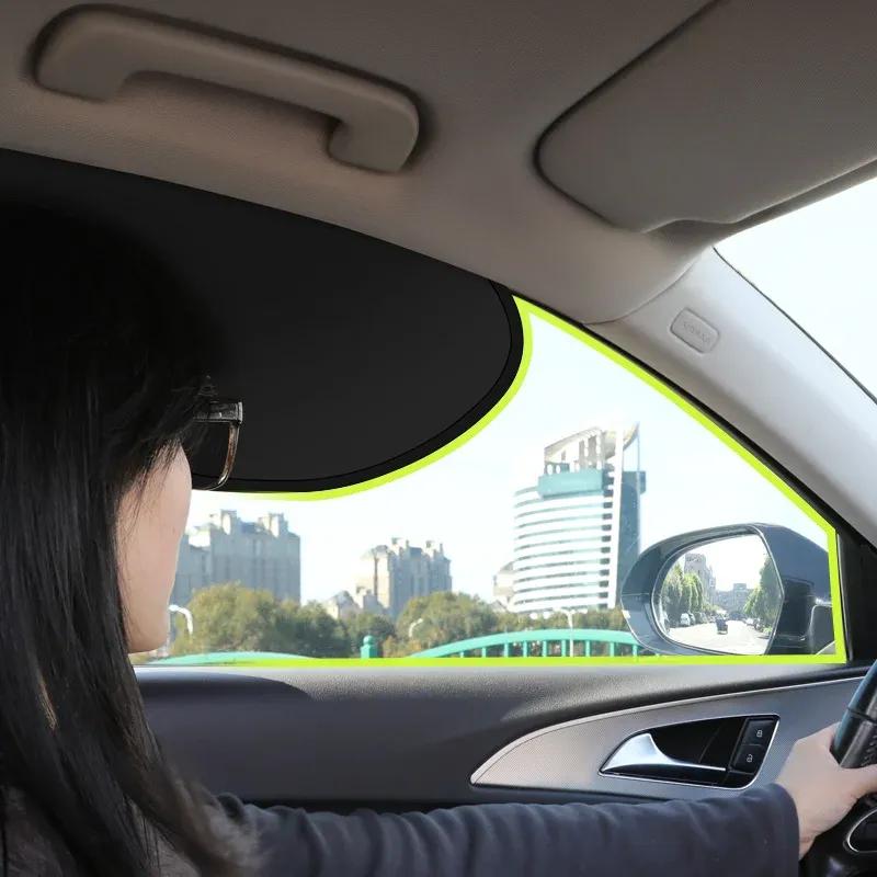 Summer Car Sun Visor Car Window Sun Shade Curtains Anti-Glare UV-Blocker Sun Protection Cover Electrostatic Adsorption