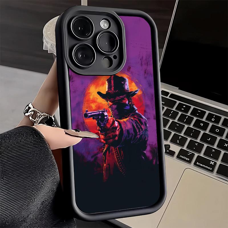 Чехол для телефона iPhone 17 Air 16E 15 16 Pro Max Red Dead R-Redemption Cover 14 Plus 13 12 Mini Мягкий Силиконовый Fundas